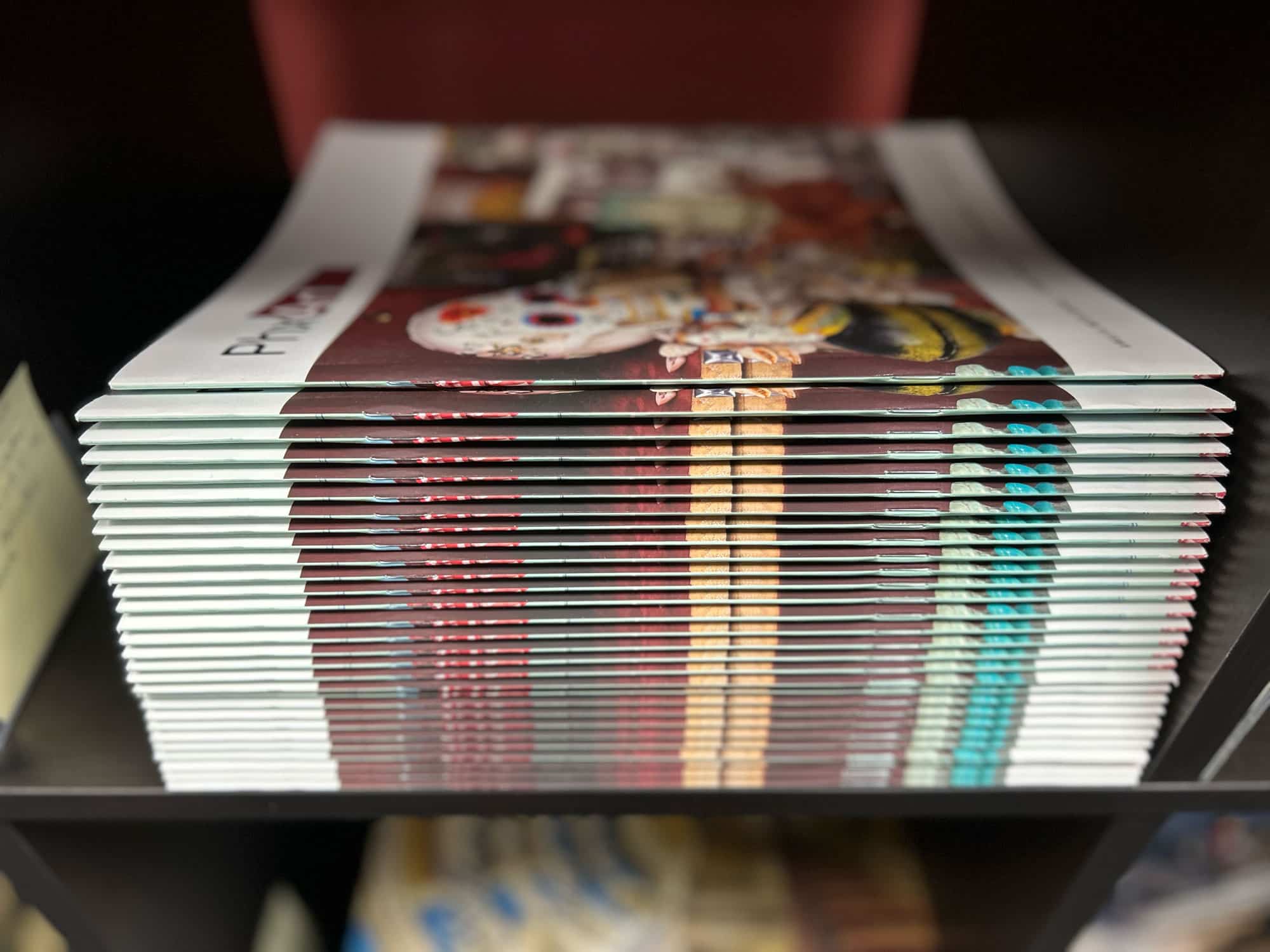 Saddle stitch catalog stack